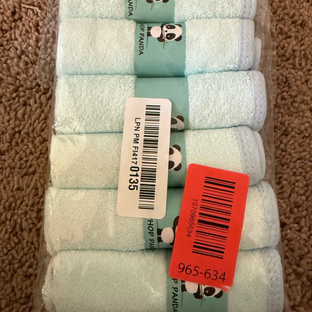 HIPHOP PANDA Baby Washcloths, Rayon Made From Bamboo - 2 Layer Ultra Soft Absorb - Picture 2 of 3
